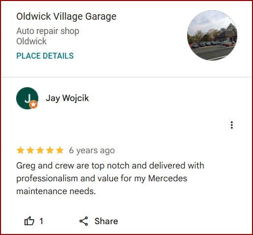 Review of Oldwick Village Garage By Jay Wojcik
