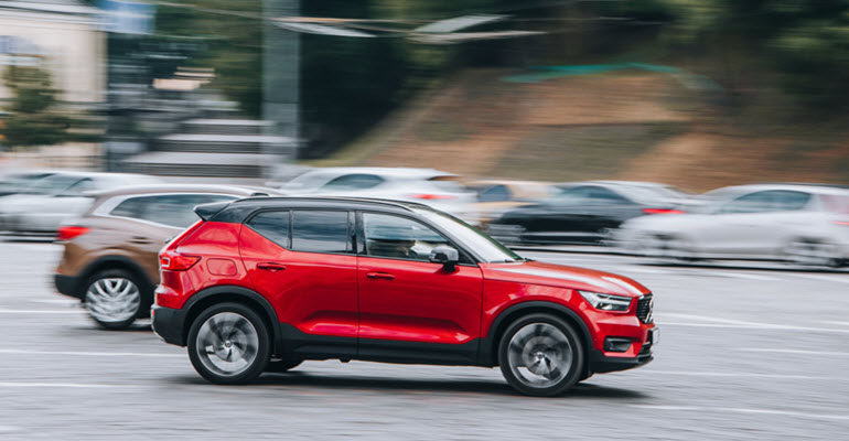 Red Volvo XC40 Car